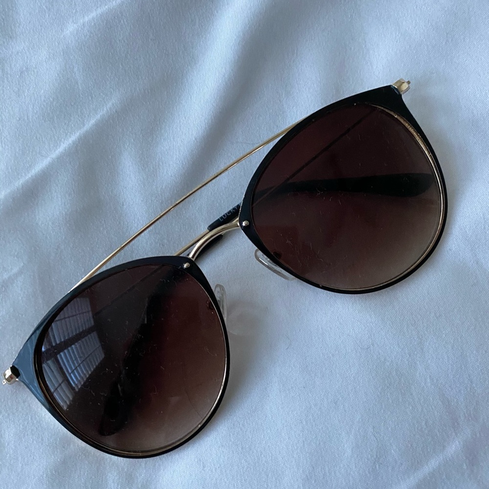 Lucky brand Larson sunglasses black and brown